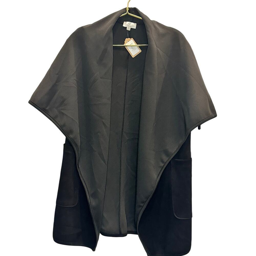 P.Cill – Butter Modal Cape Cardigan – Black – Size XS